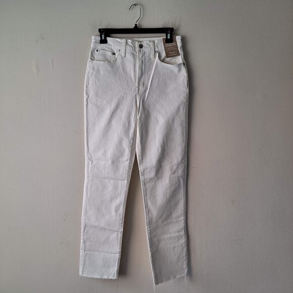 NWT Madewell The Perfect Vintage Jeans Tapered Leg Tile White Women's Size 23 - Picture 6 of 14